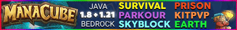 ManaCube Minecraft survival server banner - play.manacube.com